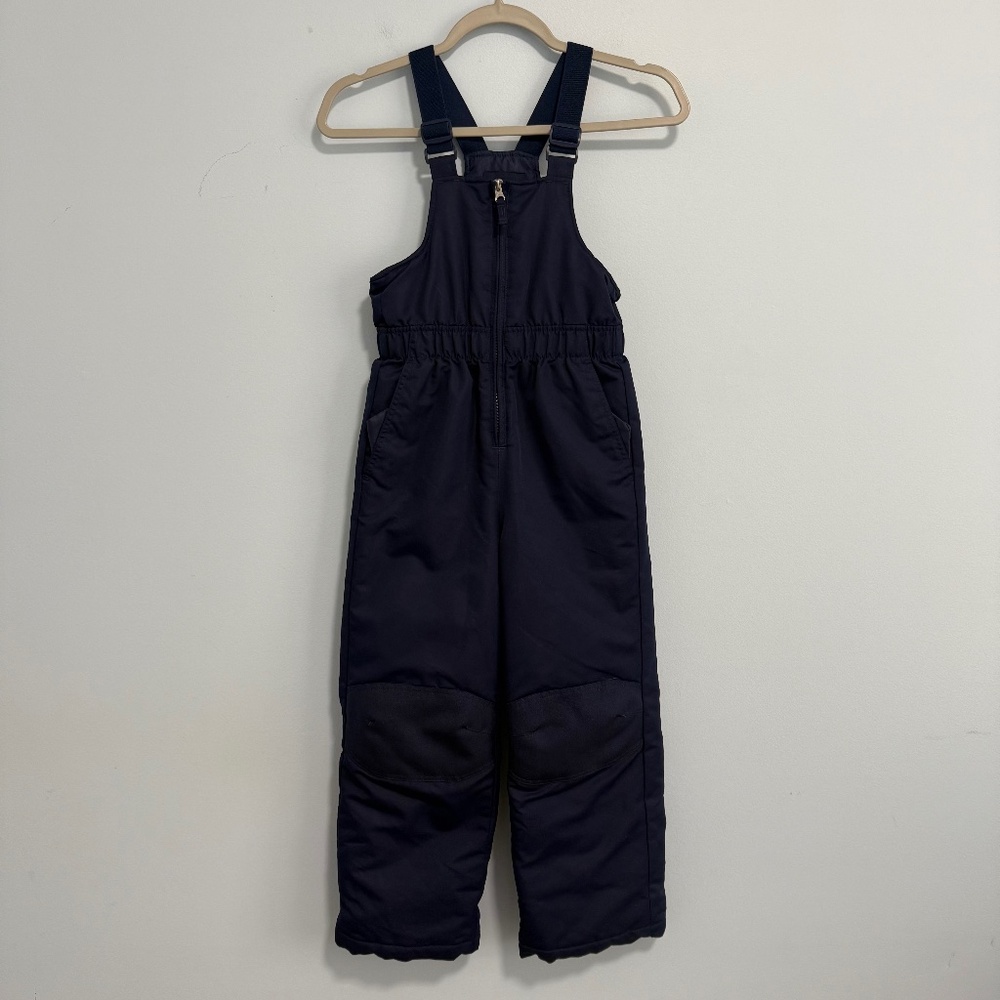Faded Glory Unisex Kids Blue Insulated Snow Pants Bibs Overalls Size S(6-7)